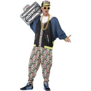 Smiffys 80s Hip Hop Patterned Costume / Multicolored